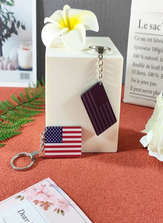 QQSD US American Flag Keychain USA Key Ring, 2 Pack - Image 5